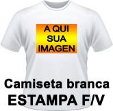 Camiseta Branca Estampa Frente e verso